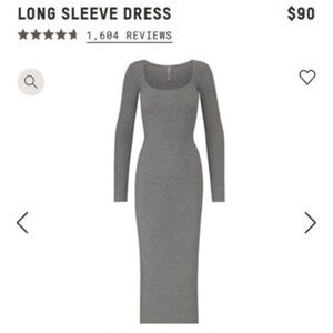 SKIMS GREY SOFT LOUNGE DRESS